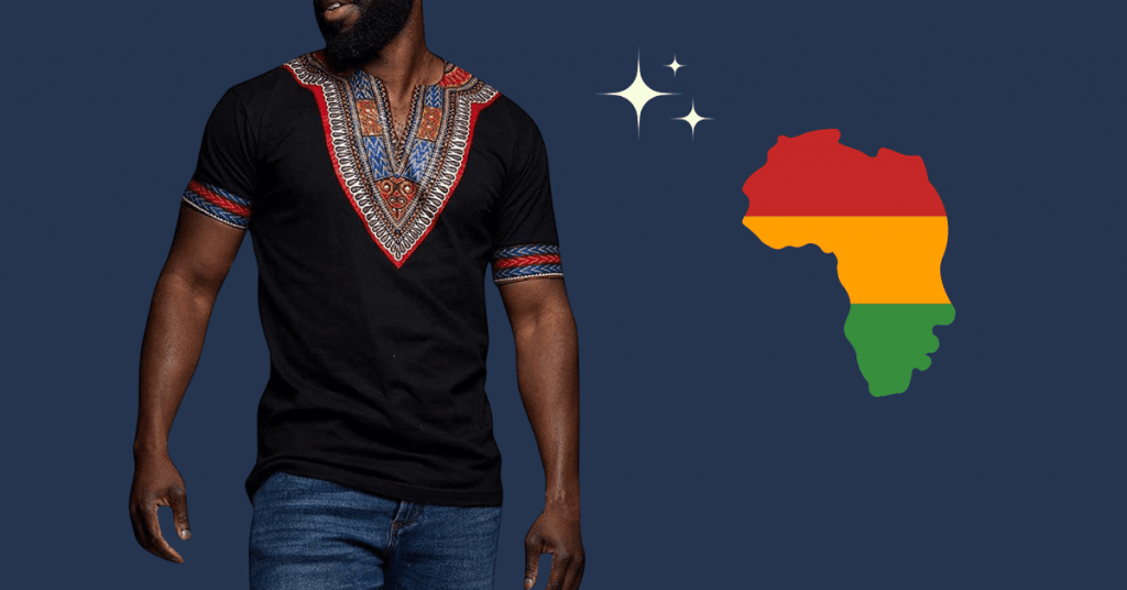 Makkrom Mens African Dashiki T Shirt Tribal Floral Print V Neck Slim Fit Shirts Tops Product Description
