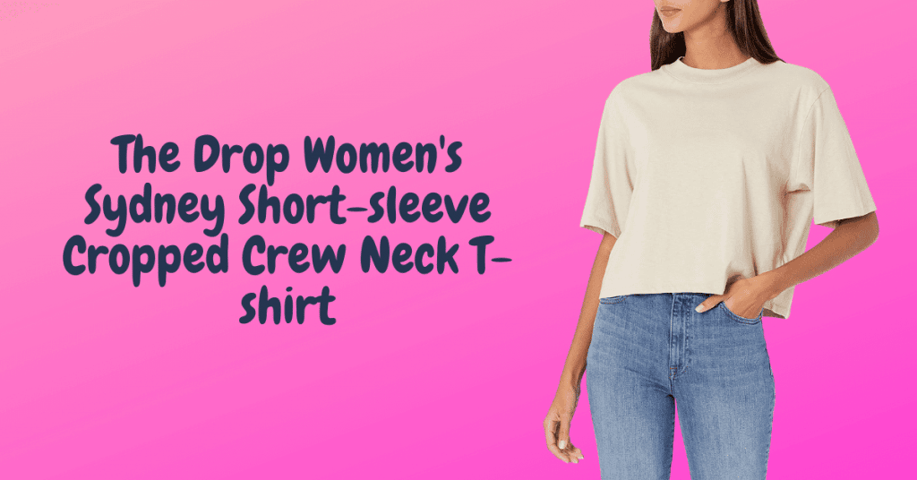 The Drop Women's Sydney Short-sleeve Cropped Crew Neck T-shirt