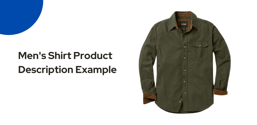 Men's Shirt Product Description Example Featured Image