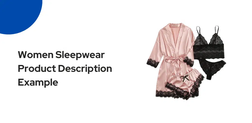 Women Sleepwear Product Description Example Featured Image