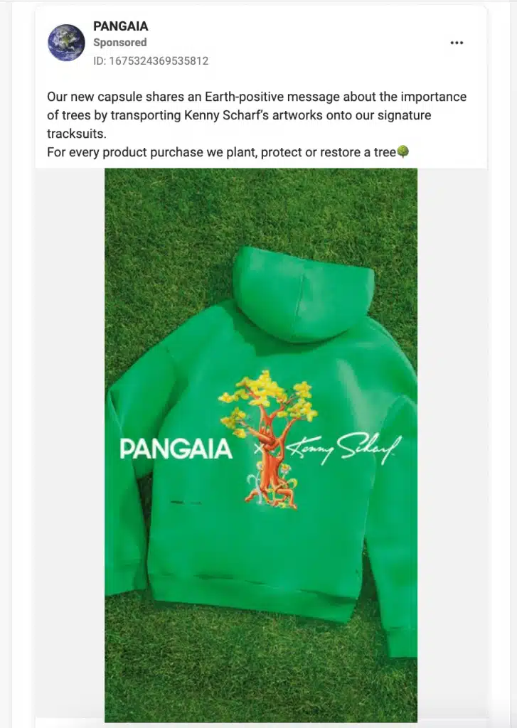 pangaia clothing ad example