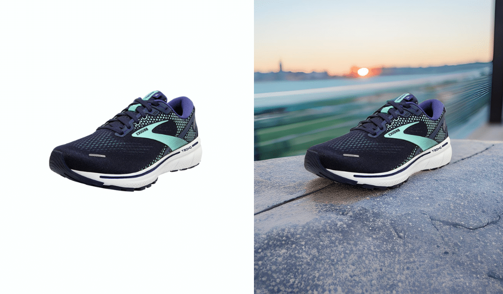 shoes photography before and after product photo