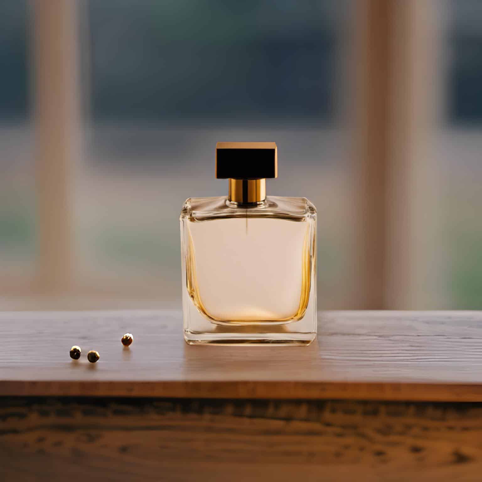 brown perfume product photography example