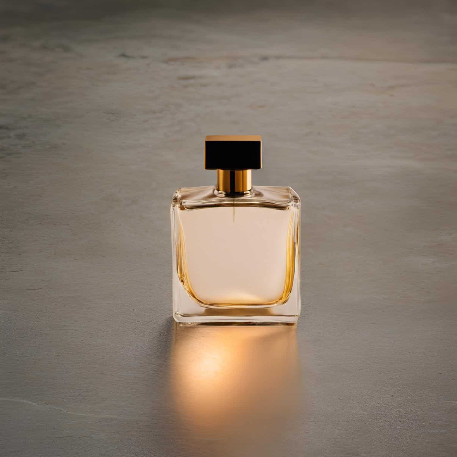 brown perfume product photography example