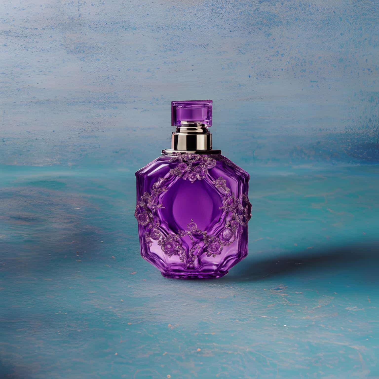 purple perfume product photography example